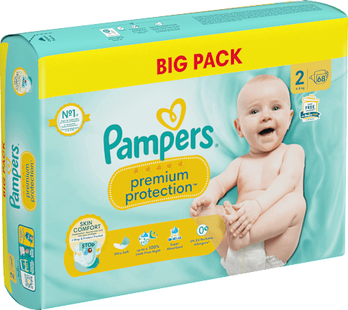 Windeln Premium Protection Gr.2 Mini, New Baby (4-8kg), Big Pack Pampers