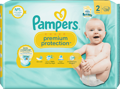 Windeln Premium Protection Gr.2 Mini, New Baby (4-8kg), Single Pack Pampers premium protection