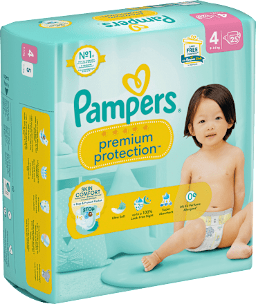 Windeln Premium Protection Gr. 4 Maxi (9-14 kg) Pampers