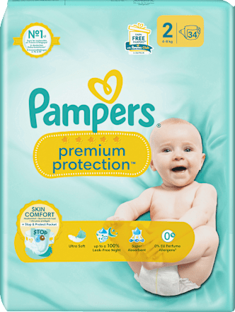 Windeln Premium Protection Gr.2 Mini, New Baby (4-8kg), Single Pack Pampers premium protection
