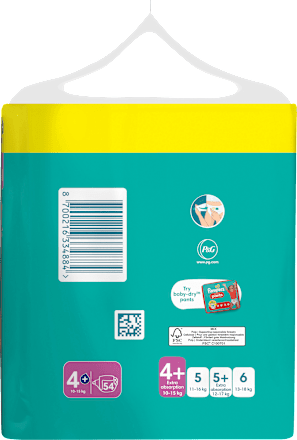 Windeln Baby Dry Gr.4+ Maxi Plus (10-15kg), Big Pack Pampers