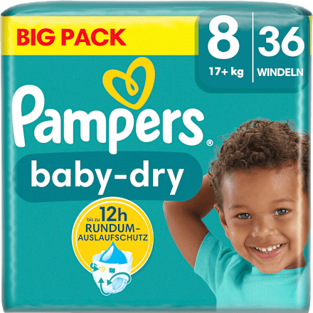 Windeln Baby Dry Gr.8 Extra Large (17+kg), Big Pack Pampers