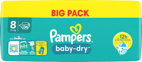 Windeln Baby Dry Gr.8 Extra Large (17+kg), Big Pack Pampers