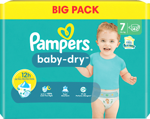 Windeln Baby Dry Gr.7 Extra Large (15+kg), Big Pack Pampers
