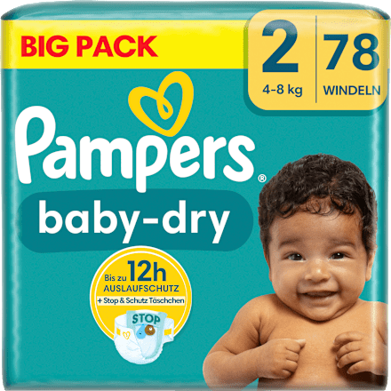 Windeln Baby Dry Gr. 2 Mini (4-8kg), Big Pack Pampers