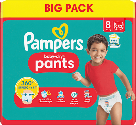 Baby Pants Baby Dry Gr.8 Extra Large (19+kg), Big Pack Pampers