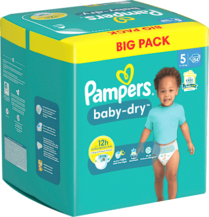 Windeln Baby Dry Gr.5 Junior (11-16kg), Big Pack Pampers
