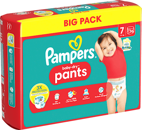 Baby Pants Baby Dry Gr.7 Extra Large (17+kg), Big Pack Pampers