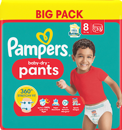 Baby Pants Baby Dry Gr.8 Extra Large (19+kg), Big Pack Pampers