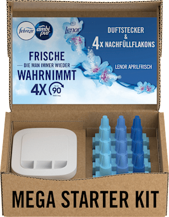 Lufterfrischer Duftstecker 3 Volution Aprilfrisch Starterset inkl.4er Nachfüllpack  (4x20 ml) Febreze