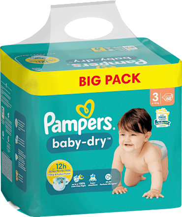 Windeln Baby Dry Gr. 3 Midi (6-10kg), Big Pack Pampers