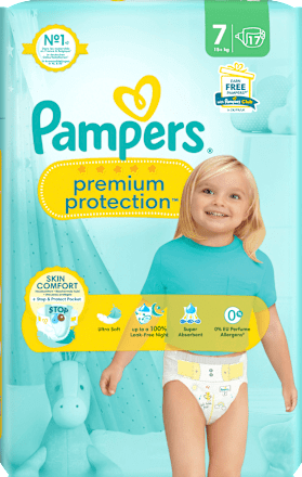 Windeln Premium Protection Gr.7 Extra Large (15+kg), Single Pack Pampers