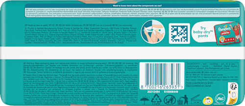 Windeln Baby Dry Gr. 5+ Junior Plus (12-17 kg) Pampers