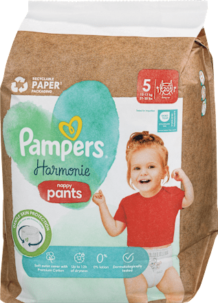 Hlačne plenice številka 5 (12-17 kg) Pampers Harmonie