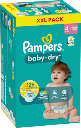 Windeln Baby Dry Gr. 4 Maxi (9-14 kg) XXL-Pack Pampers baby-dry