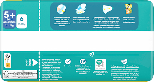Windeln Baby Dry Gr.5+ Junior Plus (12-17kg), Big Pack Pampers