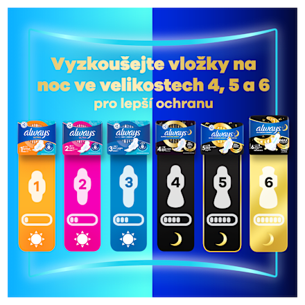 vložky s křidélky Ultra Day a Night, velikost 3 always