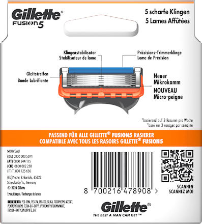 Rasierklingen, Fusion5 Gillette