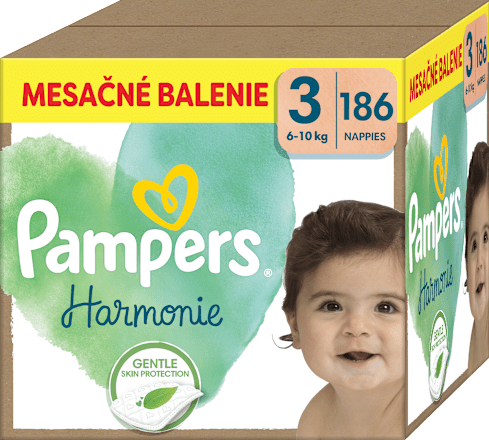 Plienky veľkosť 3 (6 - 10 kg) Monthly Box Pampers Harmonie
