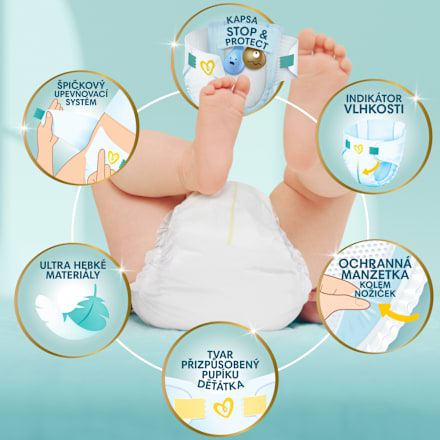 pleny, měsíční box, velikost 1 Pampers Premium Care