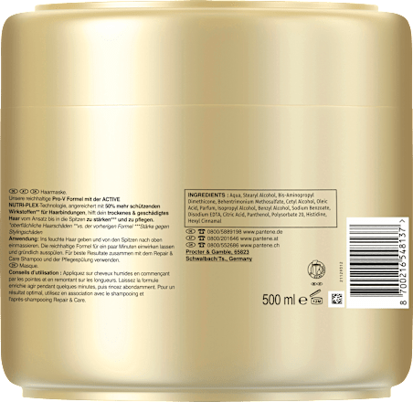 Haarmaske Repar & Care Keratin PANTENE PRO-V