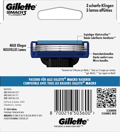Rasierklingen Mach3 Turbo Gillette