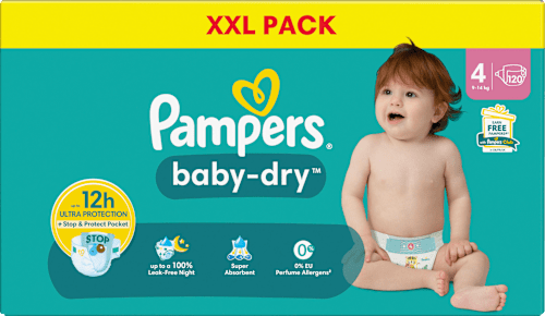 Windeln Baby Dry Gr. 4 Maxi (9-14 kg) XXL-Pack Pampers baby-dry