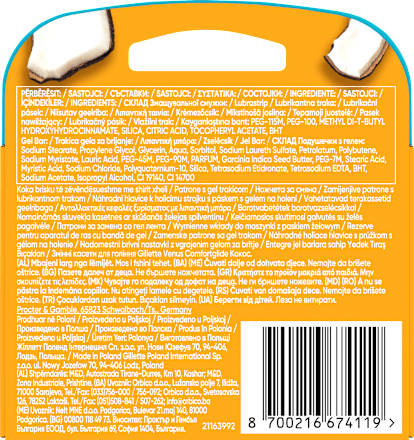 ComfortGlide náhradní holicí hlavice Coconut Scent Gillette Venus