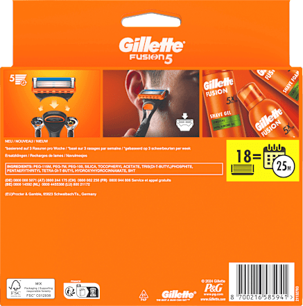 Rasierklingen Fusion5 Gillette