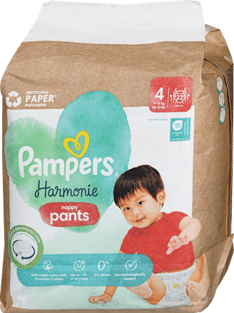 Hlačne plenice številka 4 (9-15 kg) Pampers Harmonie