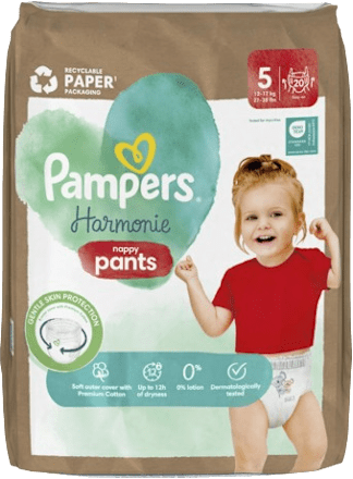 Hlačne plenice številka 5 (12-17 kg) Pampers Harmonie