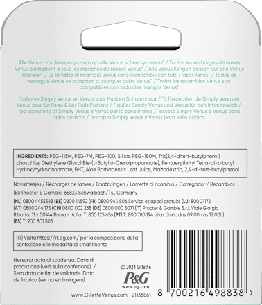 Rasierklingen Pro Smooth Sensitive Gillette Venus
