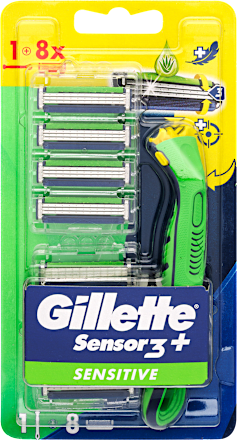 Sensor 3+ borotva Sensitive, 8db betéttel Gillette