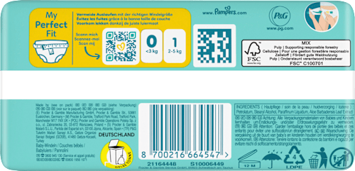 Windeln Premium Protection Gr. 0 Micro (bis 3 kg) Pampers