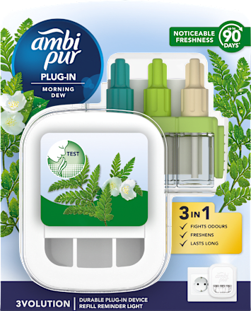 3volution osvěžovač vzduchu + náhradní náplň Morning Dew Ambi Pur