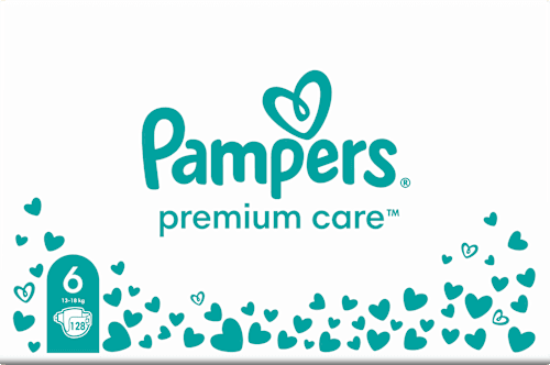 Plienky veľkosť 6 (13 - 18 kg) - mesačné balenie Pampers Premium Care