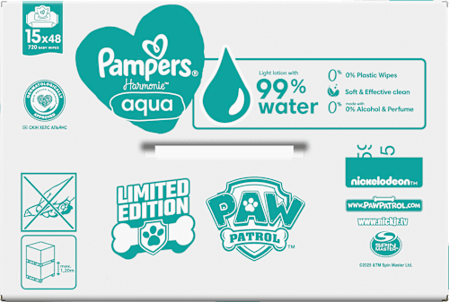 Feuchttücher Harmonie Aqua Paw Patrol (15x48 St) Pampers Harmonie