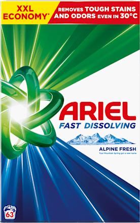 Mountain Spring praškasti deterdžent za pranje rublja, 63 pranja ARIEL
