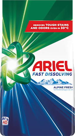 Praškasti deterdžent za pranje rublja Alpine Fresh, 40 pranja ARIEL