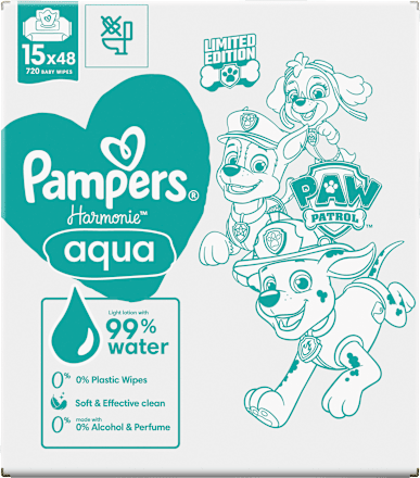 Feuchttücher Harmonie Aqua Paw Patrol (15x48 St) Pampers Harmonie