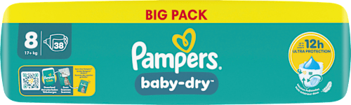 Windeln Baby Dry Gr. 8 Extra Large (17+kg), Big Pack Pampers baby-dry