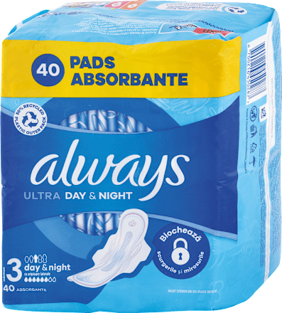 Hygienické vložky Ultra Day & Night Super extra always