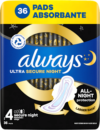 Hygienické vložky Ultra Secure Night always