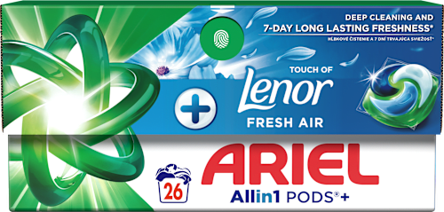 prací kapsle Allin1 +Lenor Fresh Air Ariel