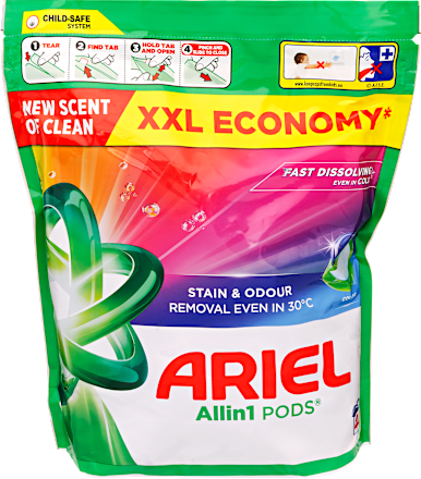Mosókapszula színes ruhákhoz XXL Economy Ariel