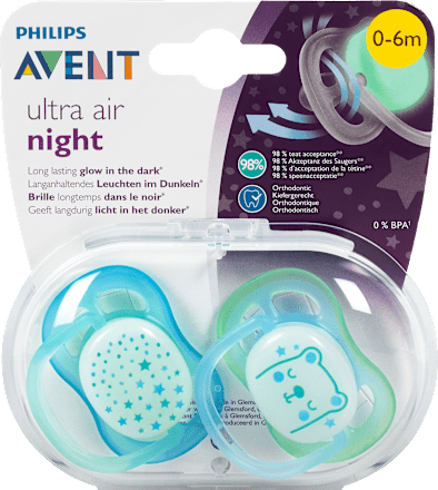 Schnuller Ultra Air Night 0-6 Monate Boy PHILIPS AVENT