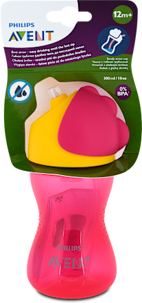 Чаша със сламка в розово Bendy, 12м+ PHILIPS AVENT