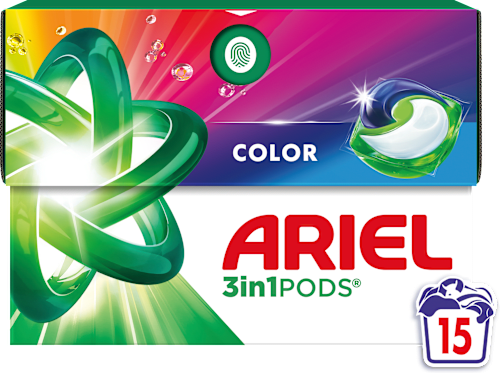 Капсули за цветно пране All in 1, 15 пранета ARIEL