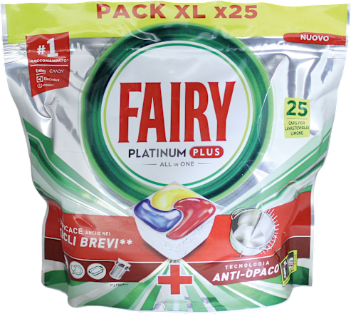 Caps per lavastoviglie Platinum Plus All in One al limone FAIRY