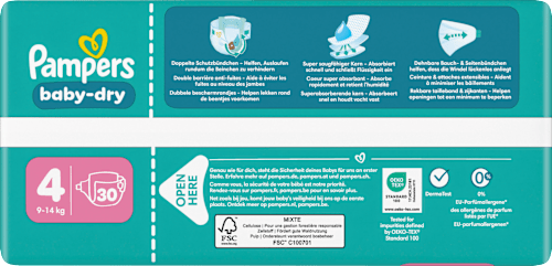 Windeln Baby Dry Gr. 4 Maxi (9-14 kg) Pampers baby-dry